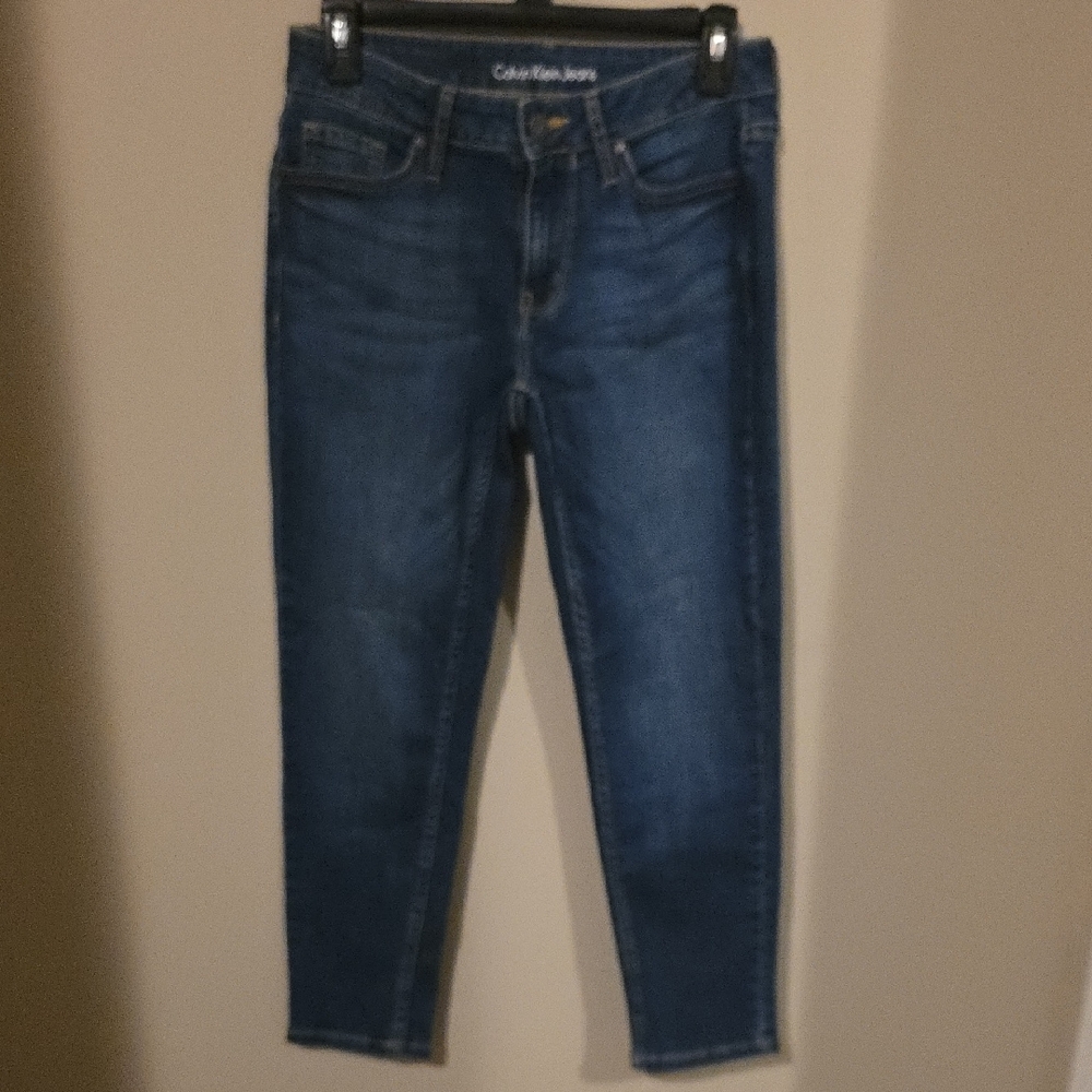 Calvin Klein Deep Blue Cropped Jeans